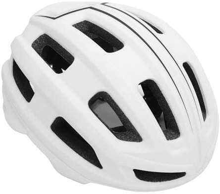 Generic Generic Road Mountainbikehjälm för Vuxna Män Dam Lätt Cykelhjälm Justerbar Andas PC EPS (Grå) (Vit)