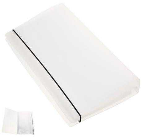 JEWEDECO Álbum de Entradas de Cine Portátil Blanco de Material Pp Diseño Práctico y Elaboración Cuidadosa para Coleccionistas en Vacaciones y Lugares de Trabajo