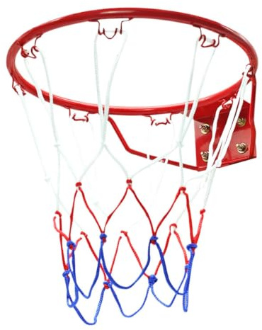 Canasta de baloncesto, 32 x 32 cm, portería de pelota de deporte con red para colgar, canasta de baloncesto deportiva, pelota interactiva con borde instantáneo para interiores y exteriores, parque