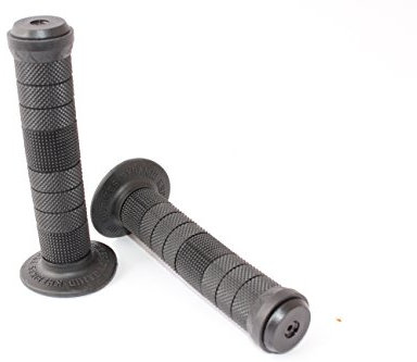 KHE Pyramid BMX Griffe schwarz mit Barends Lenkerenden und Flange nur 185g