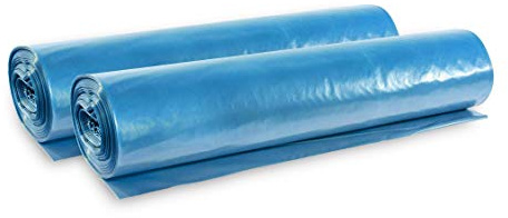 Hypafol Müllsäcke, 20 St. extra starke blaue Müllbeutel mit 120 Liter Fassungsvermögen, 700 x 1.100 mm, Typ 150 mit 100 my, extra reißfest, ideal für Gartenabfälle, Bauschlussreinigungen, 2er Pack