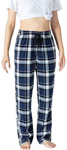 AIRIKE Dampyjamasbyxor, varma, långa, bomull, mjuka pyjamasbyxor, rutiga vinternattkläder, fritidsbyxor, No.3759, XL