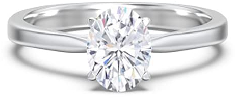 Rikelus 9k 14k 18 Karat Solid Gold Solitaire Verlobungsringe für Frauen,Runde/Prinzessin/Oval/Smaragd/Birne Cut Moissanite Ringe Hochzeitstagsjubiläumsversprechen Brautbänder (Oval)
