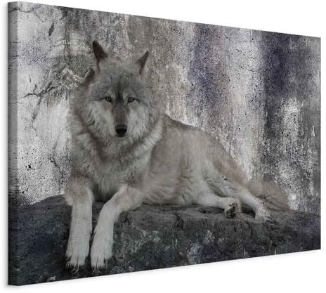 murando - Leinwandbild Waldtiere Porträt Abstrakt, 90x60 cm, 1-teilig | Hochwertige Leinwand, sofort aufhängbar, ideal fürs Wohn- oder Schlafzimmer, wasserfest und lichtecht, langlebig, stilvoll