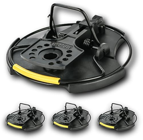 TAP JACK Pack De 4 Tapettes À Rats Et Souris XXL Pour Capture Rapide - Puissant Piège De Grande Taille Contre Nuisible - Simple Et Efficace - Sans Poison, ni Produit Chimique - Réutilisable et Durable