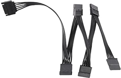 MARKELL Cable de Disco Duro de Extensión de Alimentación Sata de 15 1 Cable Adaptador de Divisor de Fuente de Alimentación Macho una 5 para Servidor de Pc Diy