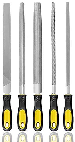 ZPECIAL Handwerkzeug-Sets, 5-teiliges Metallfeilen-Set, Holzraspelfeilen-Werkzeugset mit Flacher, quadratischer, dreieckiger, runder und Halbrunder Feile