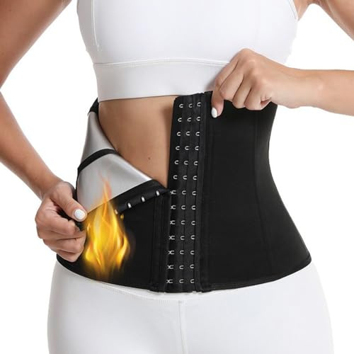 Faja abdominal adelgazante mujer, banda abdominal de neopreno cinturón ajustable entrenamiento sauna de faja reductora corsé adelgazante Waist Trimmer mujer Sweat Belt