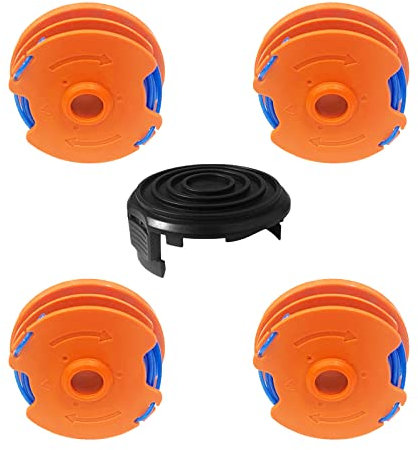 QENETY WX100 Strimmer Spool Lines, Compatible with Qualcast GT30 GGT450A1 GT25 GGT350A1 GGT600A1, 0.065 /1.65mm 27.2ft Trimmer Spool (5pcs)