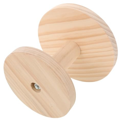 Coussin à Repasser Rond Portable en Bois Beige, Base Épaissie