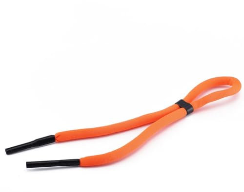 Rockreyoa 8 Stück Schwimmfähiges Brillenband Wassersport Brillensicherung Sportbrillenband Anti-Verlust Brillenbänder Sportband Verstellbar für Segeln, Surfen und Mehr Wassersport Orange 8 Stück