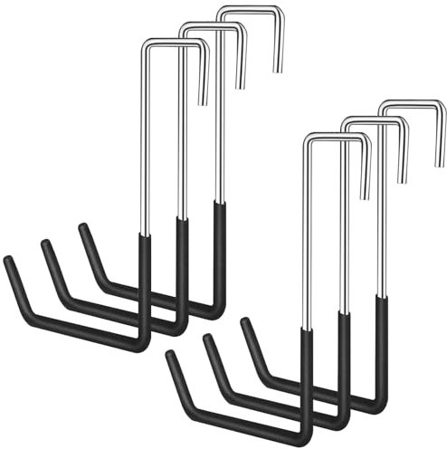 TTYSHIP® 6 Pezzi Ganci Garage, Ganci a S per Garage 19cm per Scala, Bicicletta, Rafter Hanger Garden Tool Organizer
