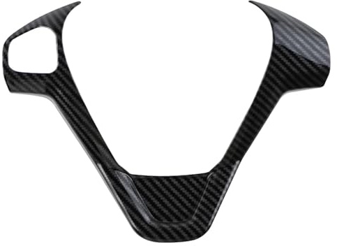 XEDLAMP Adesivo con rivestimento in paillettes for coprivolante for auto, for Ford, for Ecosport 2013-2017 Nuovo, for Fiesta MK7 2009-2017, Accessori interni Adesivo per volante(1hole carbon black)