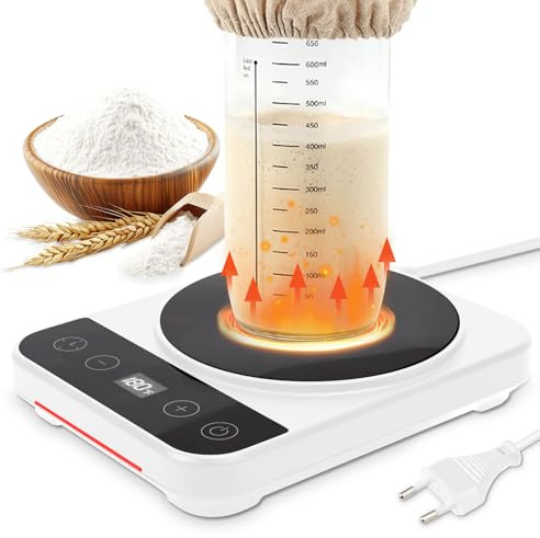 Scaldacollo a lievito naturale, con controllo preciso da 21 °C a 38 °C, preciso 1 ° F regolabile (70 – 100 °F), timer da 12 ore, perfetto per fermentazione lievitata