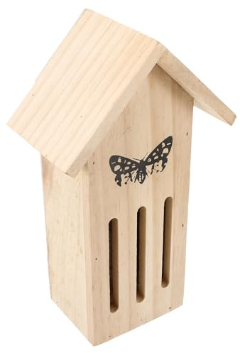 HOMSFOU Hängendes Schmetterlingshaus Schmetterlingsfutterhaus für Garten Wetterfester Schmetterlingsunterstand zur Gartendekoration