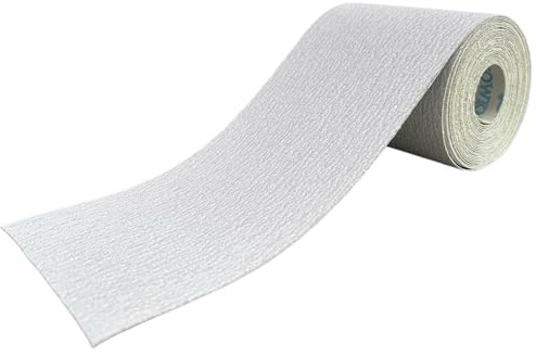 MiJunHD 120 Grit Sandpaper Roll 5m x 100mm Emery Cloth Aluminium Oxide Zinc Stearate White Coating Tear-Off Abrasive Paper Roll for Metal Polishing Wood Furniture Sanding Jade Polishing