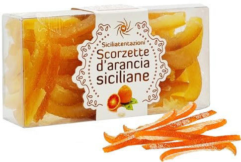 Sicilia Bedda - Scorzette d'Arancia Siciliane - Elegante Confezione da 160 Grammi
