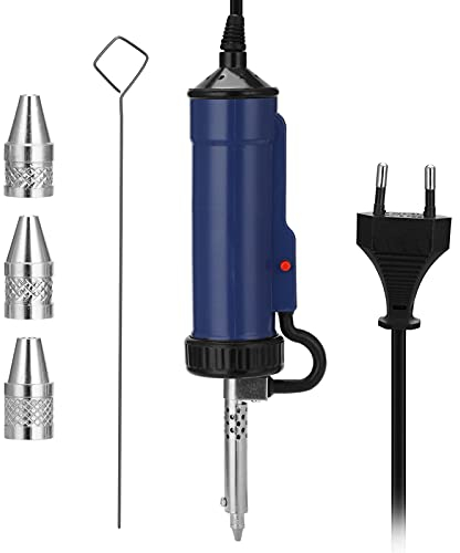 Weytoll Elektrische Entlötpumpe, Elektrisches Vakuum Entlötkolben, absaugen von flüssigem Lötzinn, 350W Entlötpumpe mit Heizung, Handfläche, Elektro-Solder Tin Sucker Va-cuum Soldering (Blau)