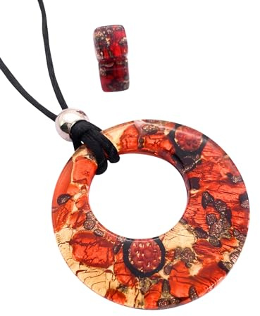 Schmuckset, Muranoglas Schmuckset, Muranoglas Anhänger & Ohrringe Set, Muranoglas Anhänger, Murano Glas Ohrringe, Anhänger & Ohrringe Set, Handgefertigtes Glas