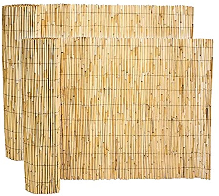 Lot de 2 canisse en bambou, clôture de jardin, couverture de protection contre le vent et le soleil - Longueur 500 x Profondeur 100 cm -JUANIO-