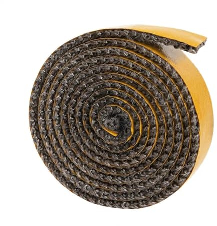Junta Refractaria para Chimeneas y Tubos de Estufa Cinta de sellado for chimenea, junta ignífuga for estufas de leña, cinta for chimenea resistente a altas temperaturas, autosellada for madera.(12mm)