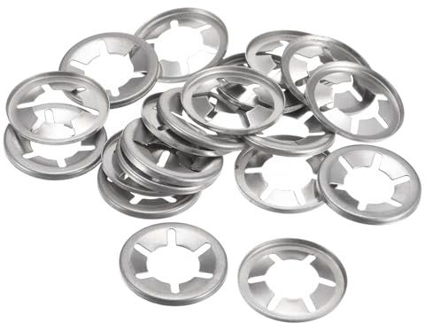 Kozelo 20 Piezas Arandelas de Bloqueo de Estrella con Dientes Internos M14 - [14mm Id x 28mm Od] para Impactos Absorción Bloqueo de Velocidad Rápida de Acero Inoxidable 304