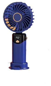 Ventilador de Mano,Ventilador Portátil Recargable por USB Modelo Mini,Batería de 5000mAh de Larga Autonomía, Ventilador de Sobremesa Modelo Plegable con Ajuste de 6 Velocidades.,Azul