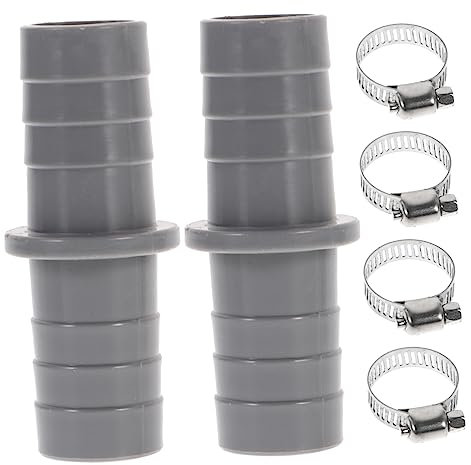 SHOWERORO 2 Satz Ablaufschlauch Anschluss Verlängerung Aus Abs Mit Edelstahl Schlauchschellen 21mm Ablaufschlauchadapter Für Waschmaschine Und Geschirrspüler