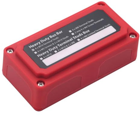 zuousxbs Batterieblock im modularen Design, wasserdichter DC48V-Sammelschienenkasten mit M10-Pfosten und 200 Ampere Kapazität für Auto-Boots-Wohnmobile