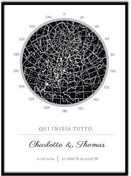 LING Ling's Design Mappa delle costellazioni stellare personalizzata