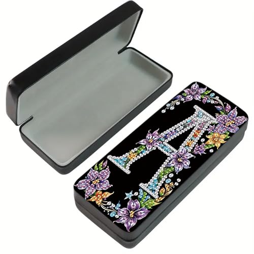 DIZAKIM 1pcs 5d Diamond Art Kits for Adults Small Diamond Painting Kit Gem Art Paint by Diamonds Dots Eyeglasses Case DIY for Beginner Women (#6)