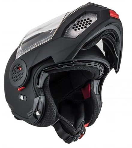 Casco NZI Modelo MINIMOD Duo Negro Mate ABATIBLE con Doble HOMOLOGACION (XL 61)