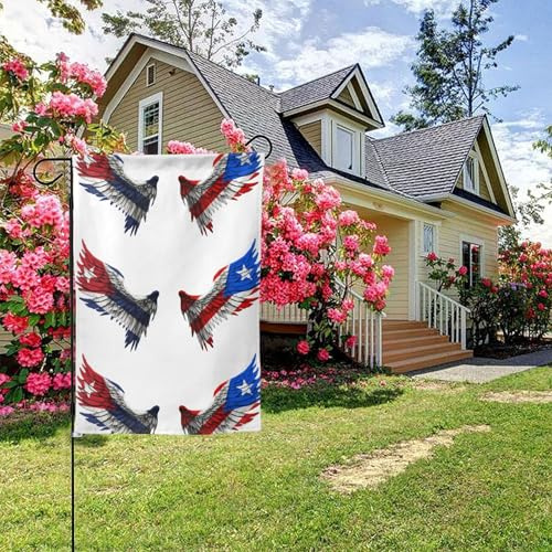 Bandera de Cuba y Puerto Rico con alas, doble cara, 28 x 40 pulgadas, decoración para exteriores