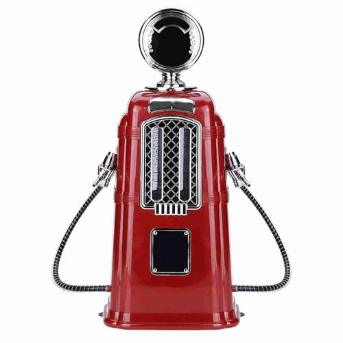 Dispensador de licor SustVita con diseño de bomba de licor de doble pistola, dispensador de bebidas de 1000 cc en estilo gasolinera para bar en casa, cueva de hombres y fiestas de (Red)