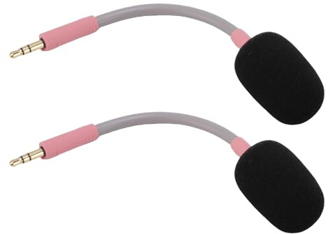 RASTKY Remplacement de Microphone de Casque Barracuda X de Haute qualité, Micro de Jeu 3,5 Mm pour Un Son Clair, 2 Micros Coupe-Vent (Pink)