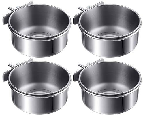 Plato para Alimentar Aves,Recipiente de Acero Inoxidable 304 Antiderrame - Recipiente de Alimento Aviario | para Cacatúas, Pinzones, Guacamayos, Periquitos, Agapornis y Cotorras