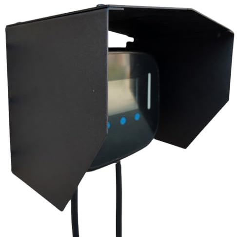 EGNIO Techo de carga de metal EV – Toldo resistente a la intemperie para estación de carga de coche eléctrico – Cubierta de protección de caja de pared, visera solar y protector de lluvia para uso en