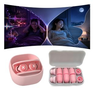 Ohrstöpsel zum Schlafen【2026 Upgrade】45dB Noise Cancelling Gehörschutz Silikon Earplugs | Weich und Wiederverwendbar，12 Ohrstücken in 6 Größen, Ohrenstöpsel für die Nacht/Flugzeug Konzert Schnarchen