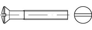 DIN 964 A 4 Linsensenkschrauben mit Schlitz - Abmessung: M5x80 (100 Stück)
