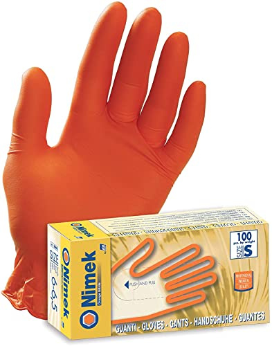 Linea Premium ESNO/XL - Guantes de nitrilo, color naranja, talla XL