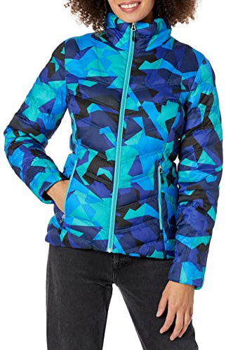 Spyder Damen Daunenjacke aus Synthetik, Baltic Camo Print, Größe XL