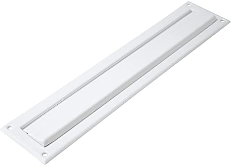 Amig - Boîte aux Lettres pour Murs ou Portes d'intérieur et d'extérieur en Acier Inoxydable 342 x 73 mm Bouche 246 x 48 mm Blanc