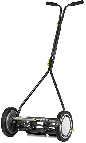 Earthwise Spindelmäher 1715-16EWG, 7 Klingen, 16 mit Fangkorb, Grau/Silber/Grün