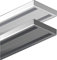 Garduna 300cm | weiss | Gardinenschiene Vorhangschiene| Aluminium | 1- oder 2-läufig