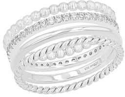 s.Oliver Ring 925 Sterling Silber Damen Ringe, mit Zirkonia synth., Kommt in Schmuck Geschenk Box