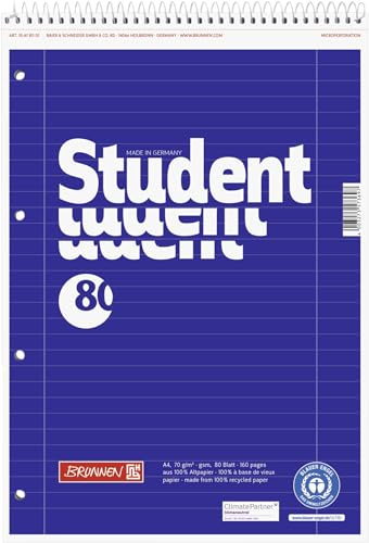 Baier & Schneider Collegeblock A4 spiral ovantill Lin.27