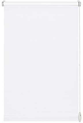 GARDINIA Rollo ohne Bohren, Zum Kleben oder Klemmen, Blickdicht, Sichtschutz, Blendschutz, Inkl. Montage-Teile, EASYFIX, Reinweiß, 120 x 150 cm (BxH)
