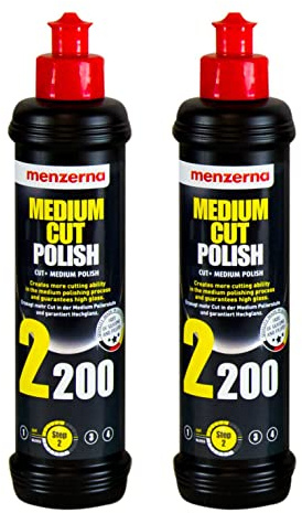 Menzerna Medium Cut Polish 2200 Lot de 2 pots de pâte abrasive 250 ml