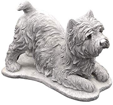 gartendekoparadies.de Figure de Pierre Massive Chien Yorkshire Terrier décoration de Jardin en Pierre reconstituée, résistant au Gel