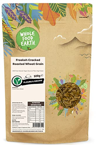 Whole Food Earth® - Freekeh Cracked Roasted Wheat Grain 500 g | GMO Free | Natural | Source of Fibre | High Protein